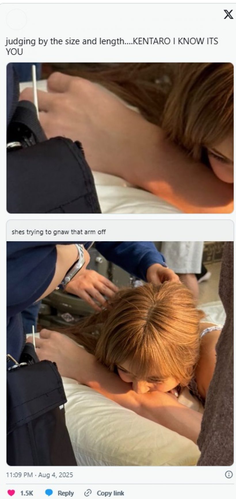 ความลับถูกเปิดเผย! แขนที่ "ลิซ่า" กัดคือแขนพระเอกคนดัง