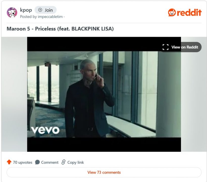 วงแตก?!แฟนคลับบ่น!เพลงใหม่ลิซ่ากับ MAROON 5 ลั่นเสียดายของ!!