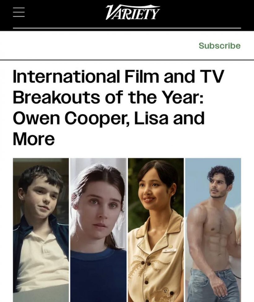 สื่อระดับโลก ยก ลิซ่า ติดโผนักแสดงดาวรุ่งแห่งปี2025