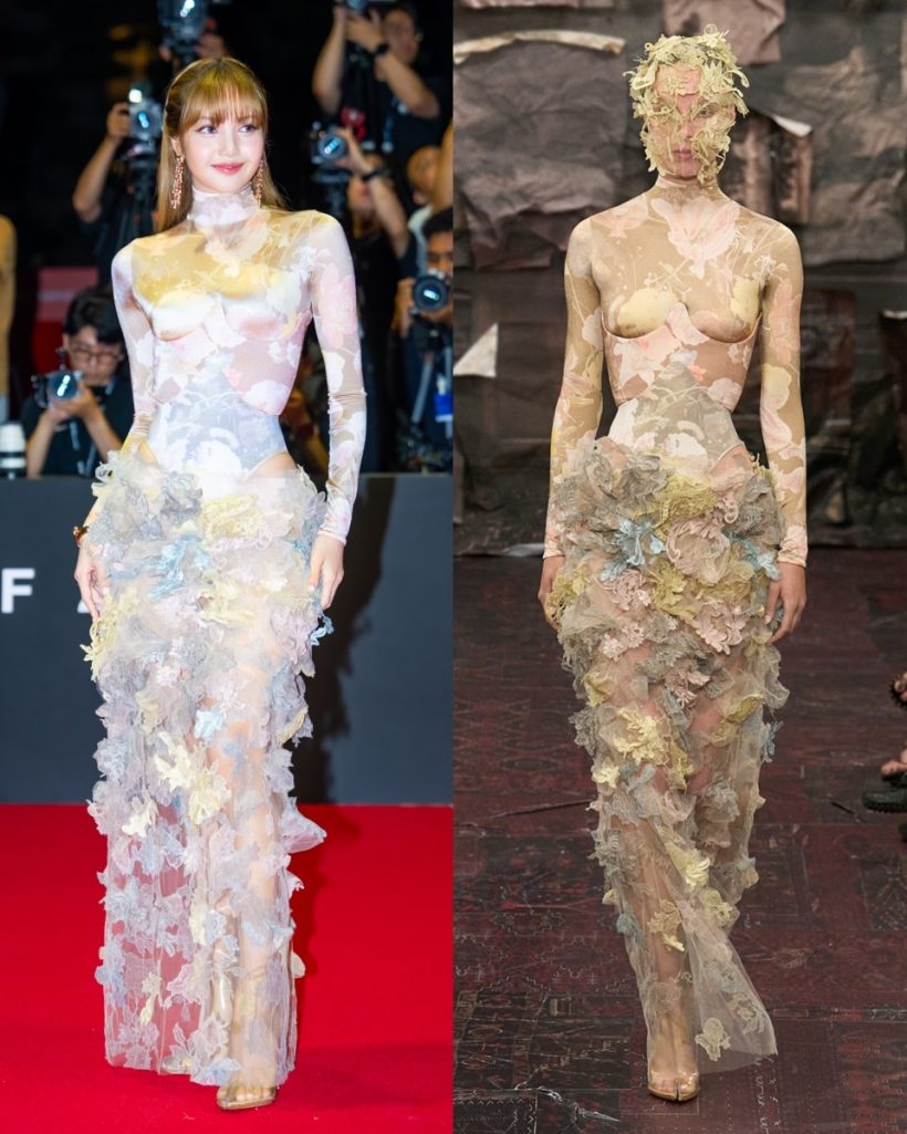 ถอดลุคสุดปัง! ลิซ่า ในชุดโอตกูตูร์ บนพรมแดงเทศกาลหนังปูซาน!