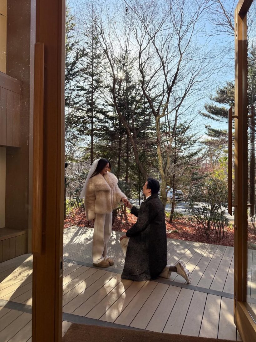 ยินดีด้วย! บัว นลินทิพย์ ถูกขอแต่งแล้ว ว่าที่สามีหล่อมาก