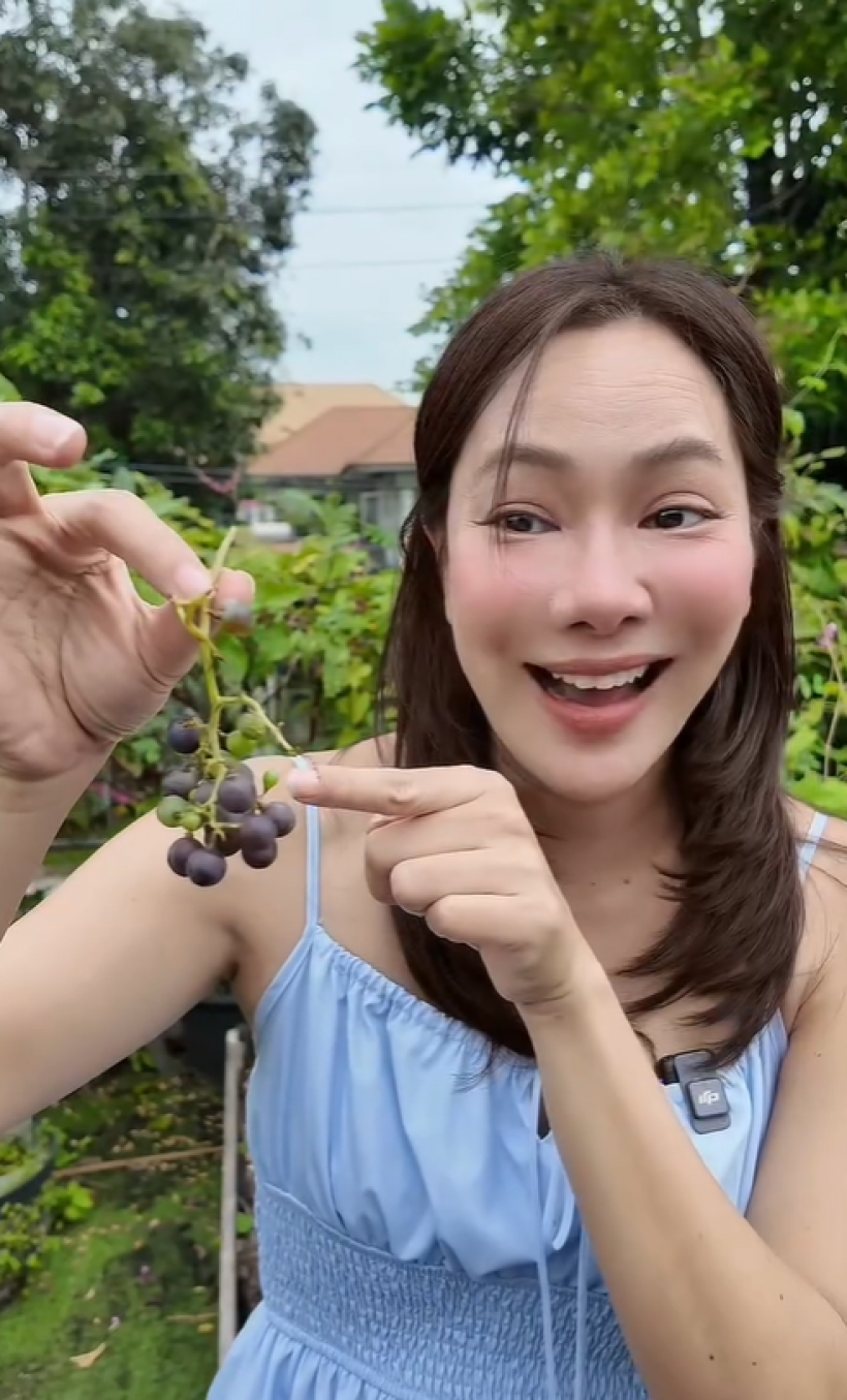 จอย รินลณี เปิดไร่องุ่นกลางกรุงฯ ปลูก 3 ปีได้กินเเล้ว