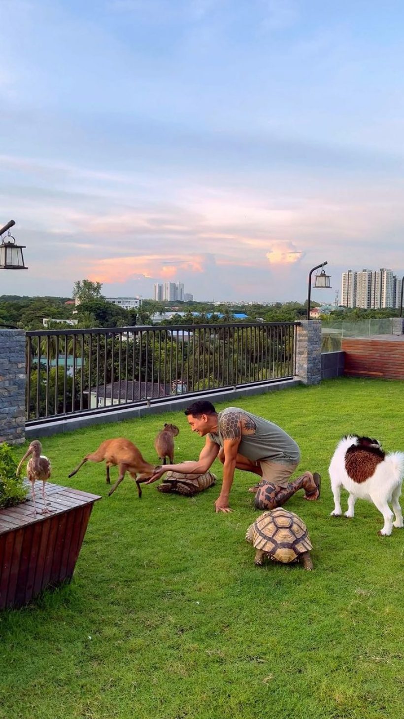 ส่องชีวิตหรู ไป่ทาคน สร้างสวนสัตว์ส่วนตัวบนดาดฟ้า