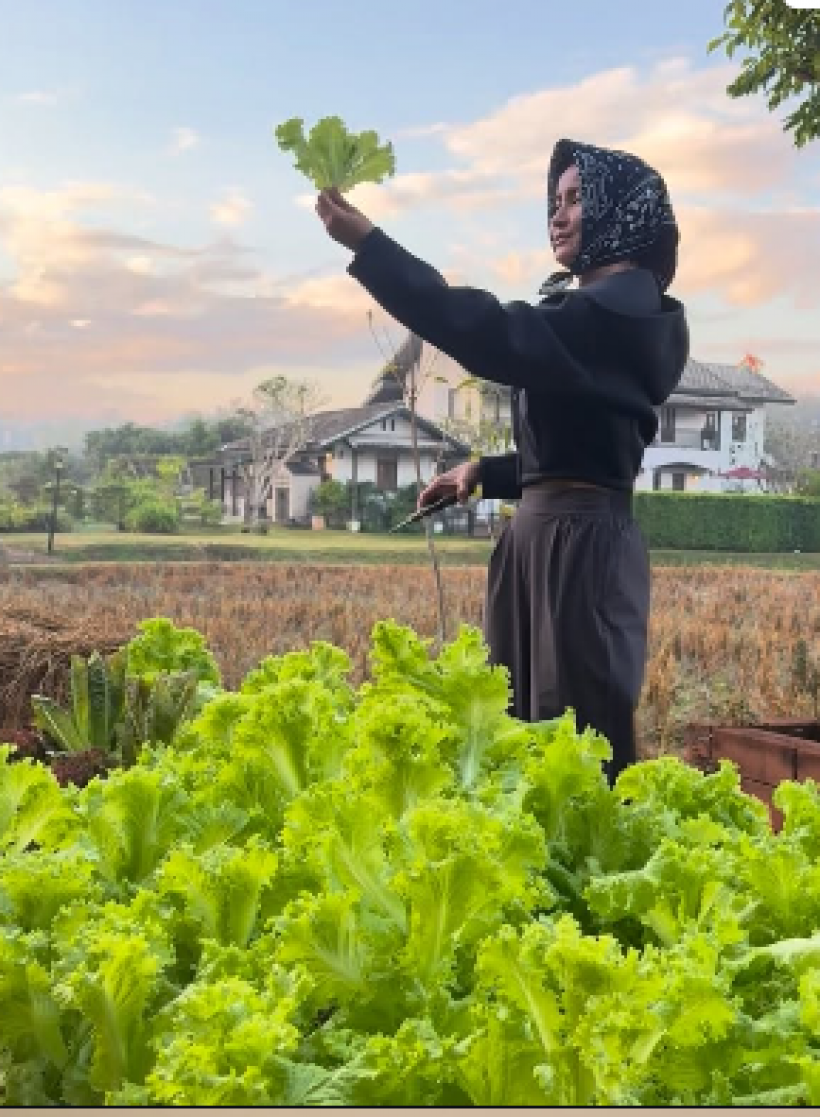 สวรรค์บนดินชัดๆ! "แอน" อวดบ้านสวนกลางทุ่งนา บรรยากาศโคตรชิล