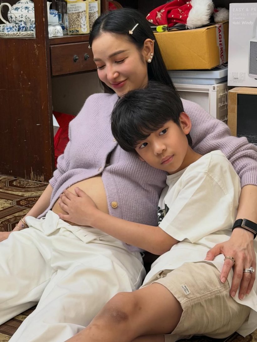 แซ่ซ้องยินดี ดาราดังอุ้มท้องลูกสาว 4เดือนท้องใหญ่ไวมาก