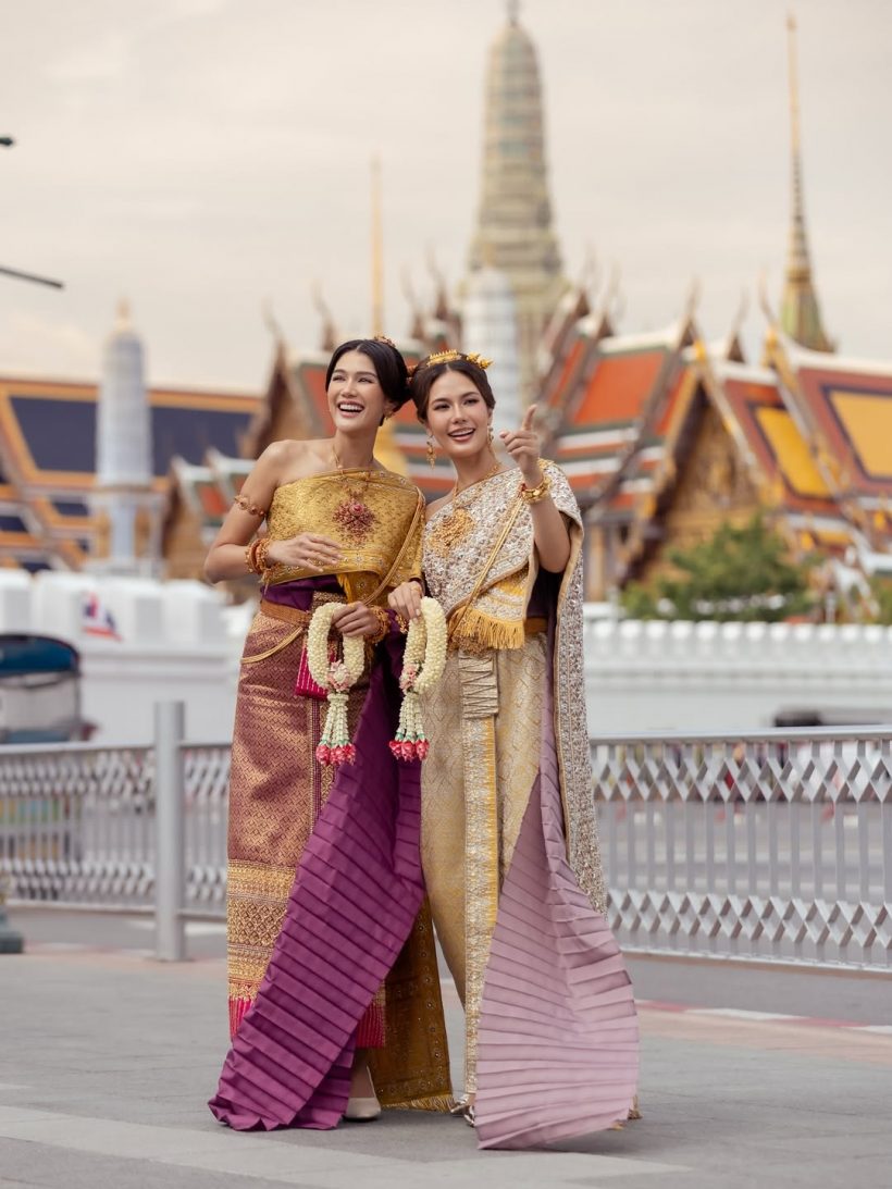 พลังsoft power! แนท–น้ำตาล ควงกันอวดโฉมในชุดไทยสุดวิจิตร