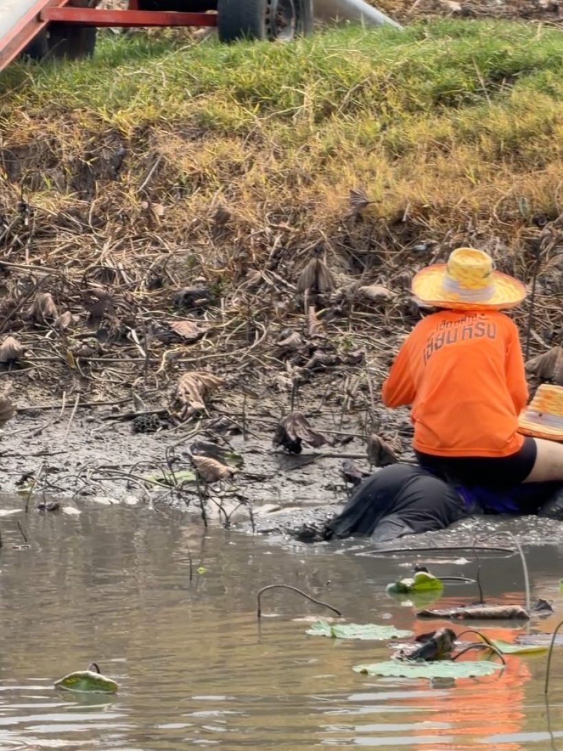 ดาราสาวดังใส่เสื้อปุ๋ย ลุยโคลน แต่ยังสวยออร่า ชุดส่งคนจริงๆ