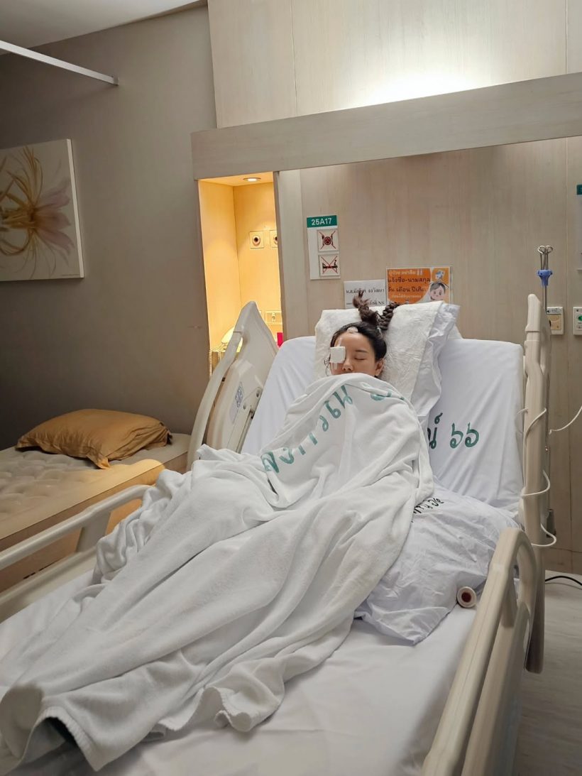 สาวสวยชื่อดัง ผ่าเนื้องอกในสมอง แต้วส่งข้อความถึงทันที