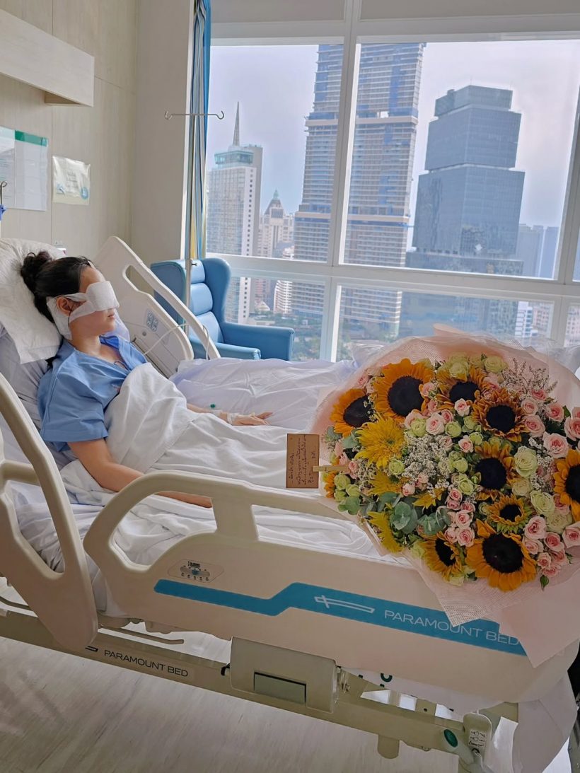 สาวสวยชื่อดัง ผ่าเนื้องอกในสมอง แต้วส่งข้อความถึงทันที